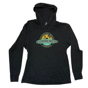 Clearwater Beach Co Hoodie Women XL Black Paddle Board Long Sleeve Lightweight